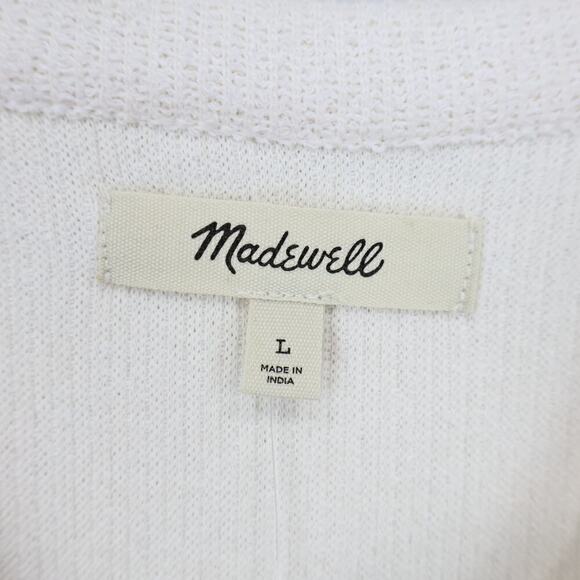 Madewell Split Crewneck Cardigan Tank Lighthouse Size Large NWT - Picture 5 of 8